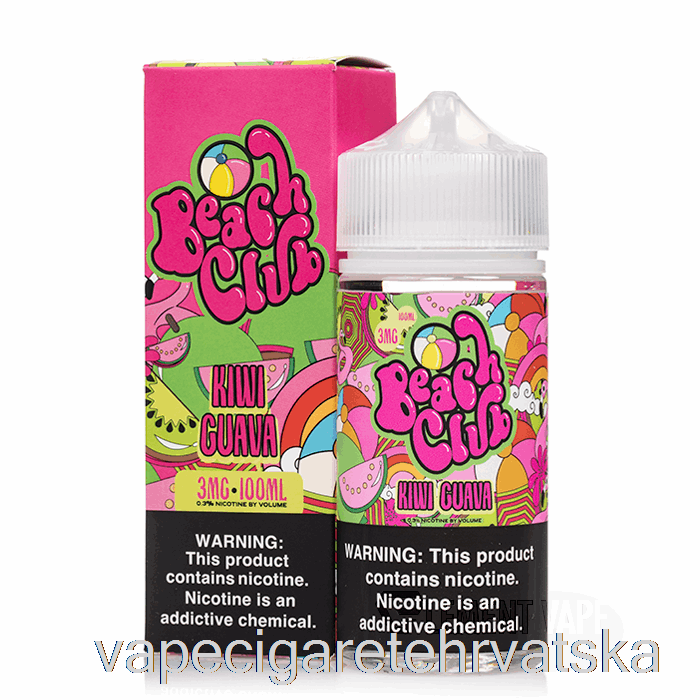 Vape Cigarete Kiwi Guava - Beach Club - 100ml 0mg